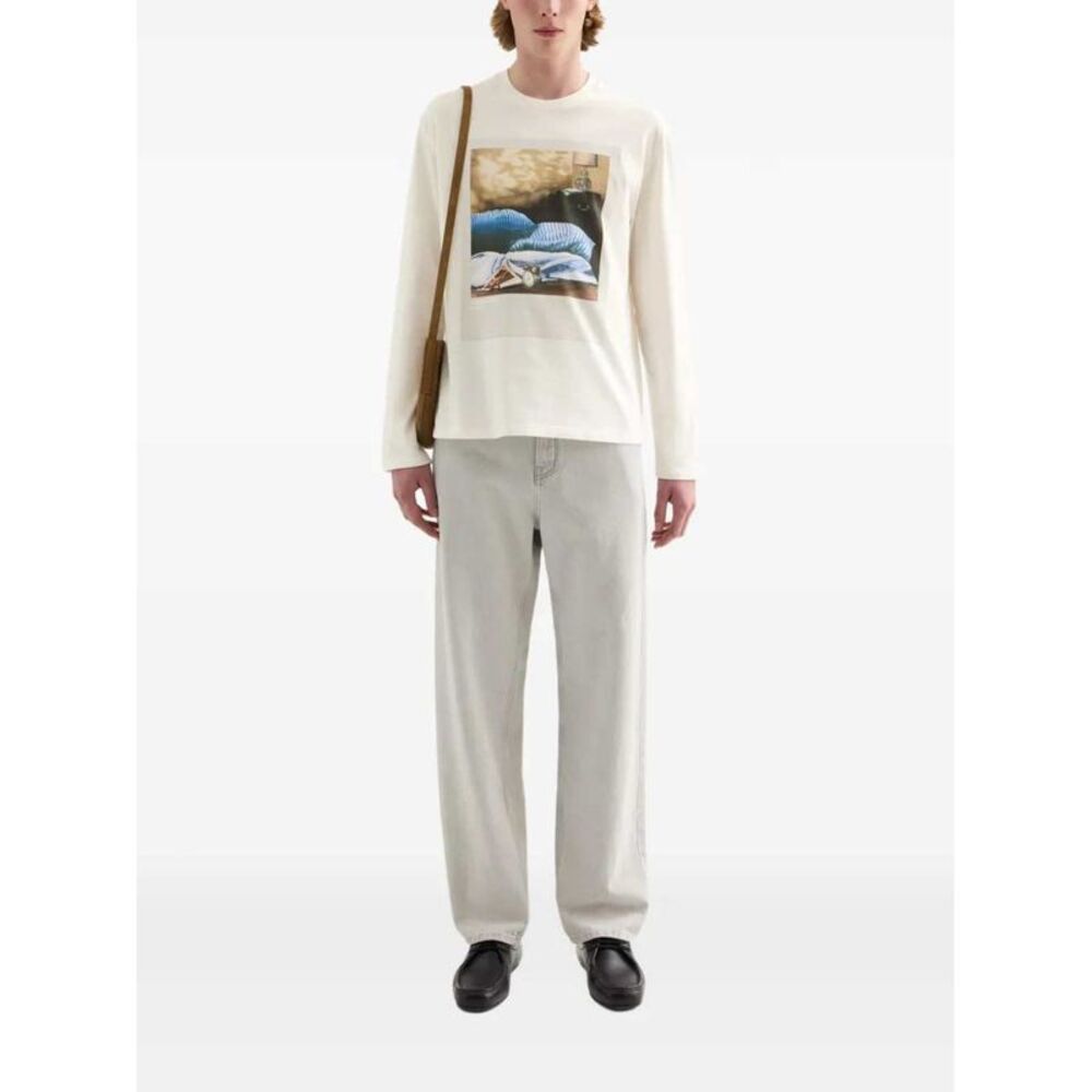Jil Sander Men Cotton Crew-Neck T-Shirt - Picture 2 of 4